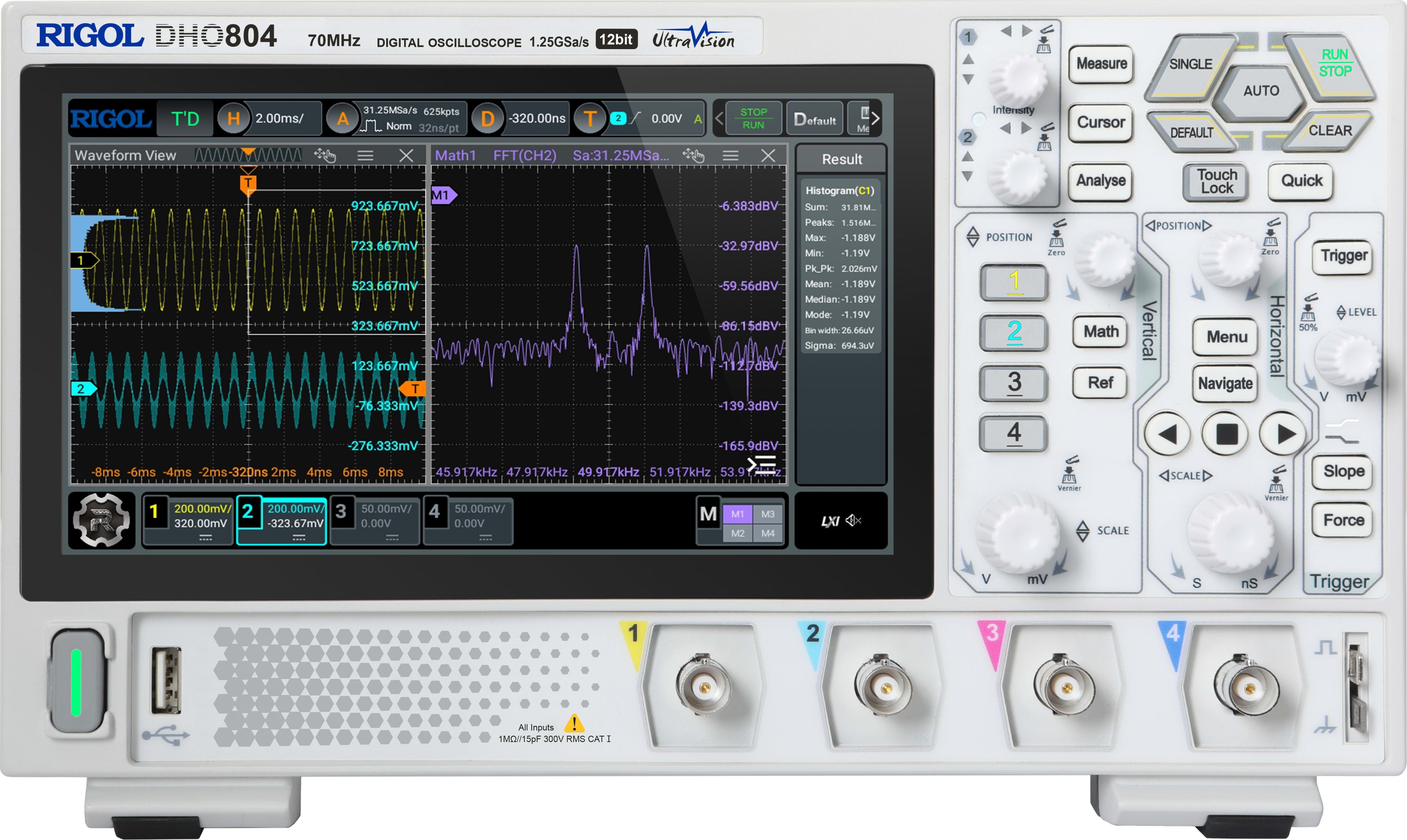 RIGOL Digital Oscilloscope DHO804 70MHz 4-Ch